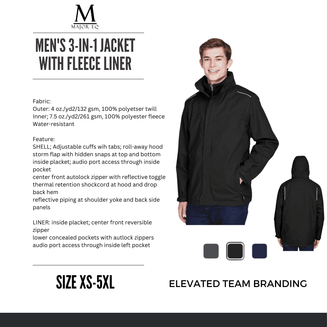 Men Fleece Jacket Technical Sheet